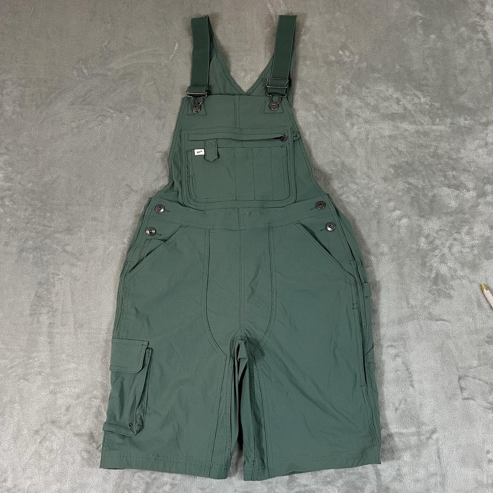 Duluth Trading Co Heirloom Gardening Short Overalls Womens XS Green Cargo